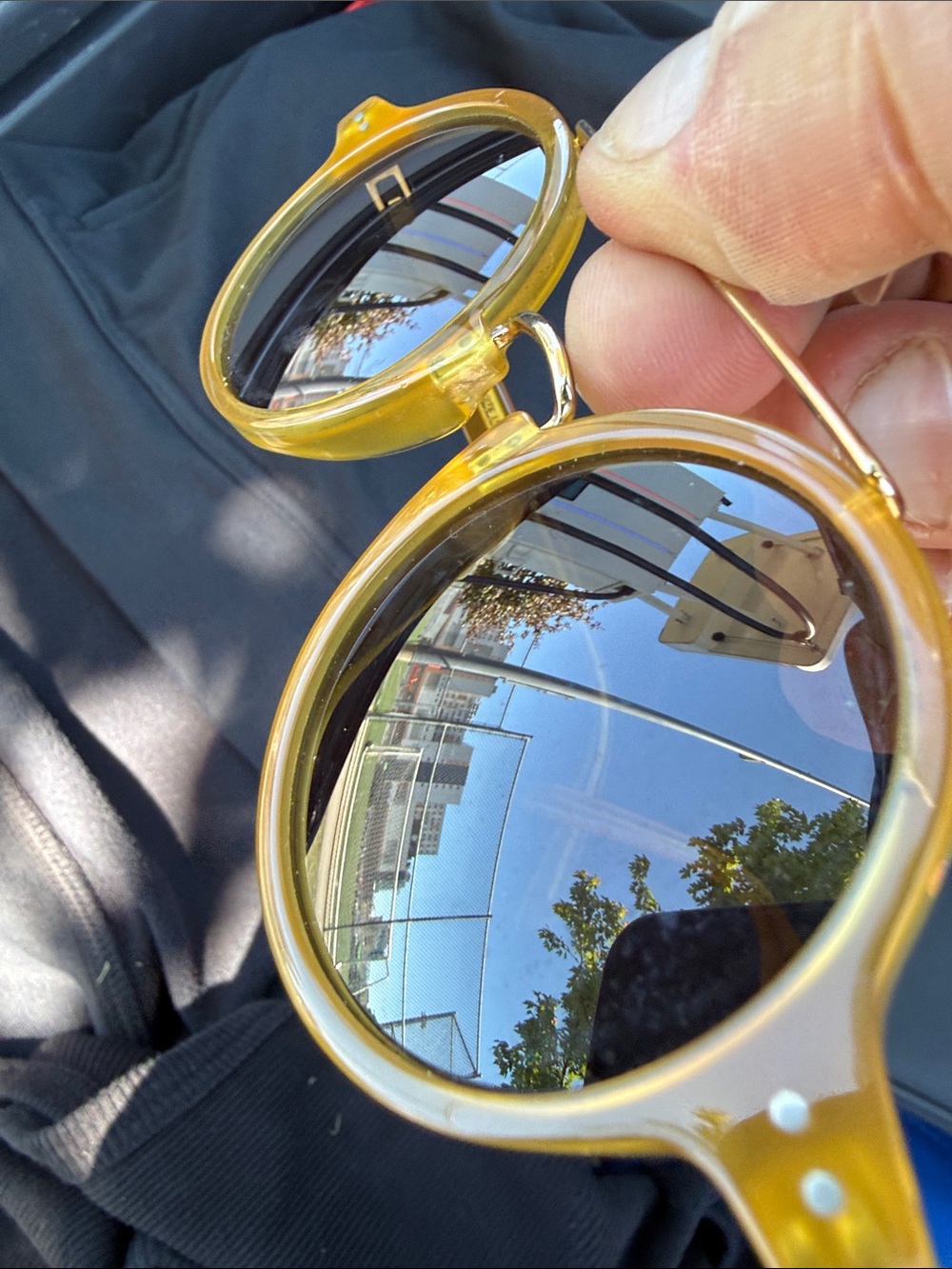 Celine Yellow Round Sunglasses - Picture 5 of 5